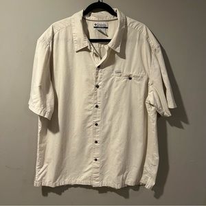 Columbia Men’s Button Down Short Sleeve 100% Cotton Shirt XXL EuC